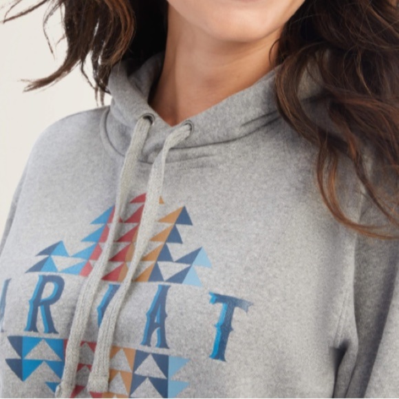 Ariat REAL Beartooth Hoodie Aztec western soft sweatshirt size medium country​ - Picture 5 of 11